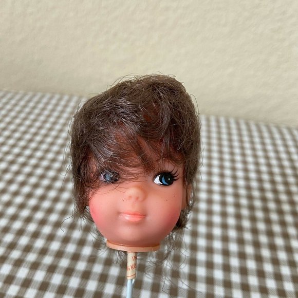 Unmarked Toys Vintage Doll Head Picks Toppers Cake Rubber Doll